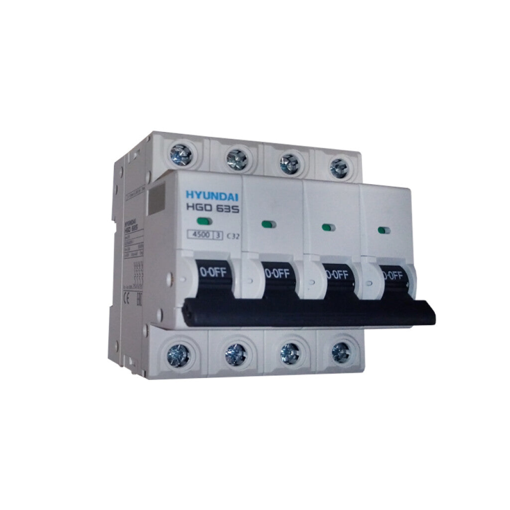 Llave térmica HGD63S din 4P 32A 4,5kA - HY1432S