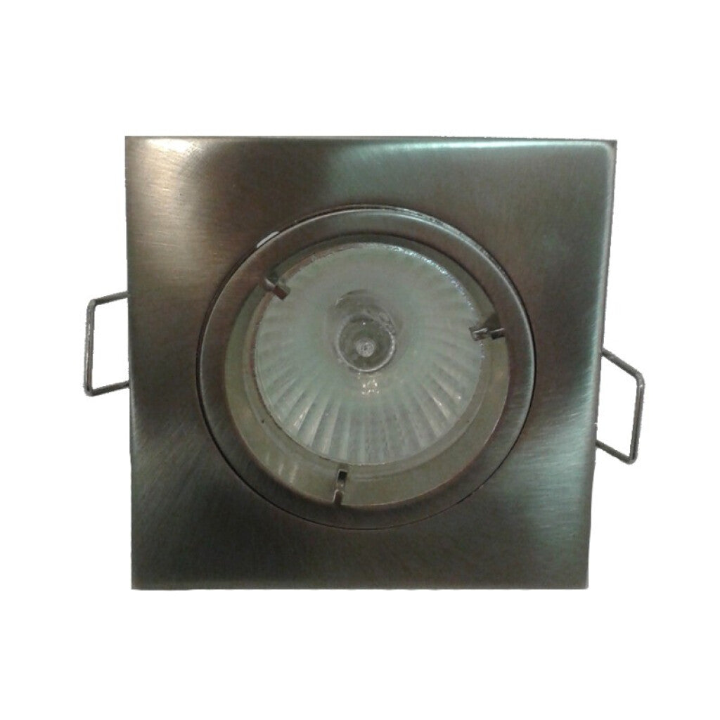 Luminaria de embutir cuadrado níquel dicroica 50W - AI1652