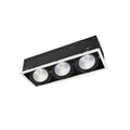 Luminaria de embutir LED móvil negra cálida 3x20W - NV0726