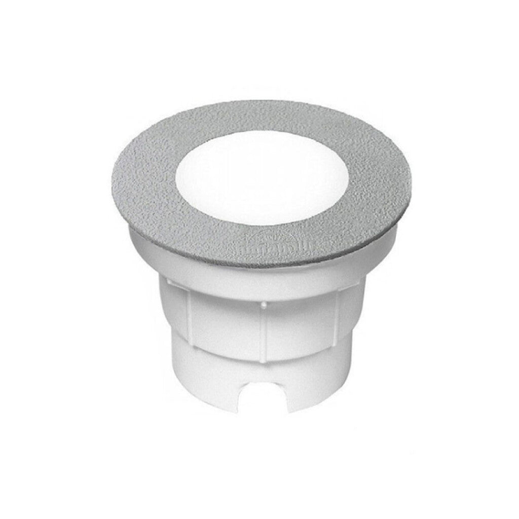 Luminaria de embutir LED piso gris IP67 Ø120mm - FL0214
