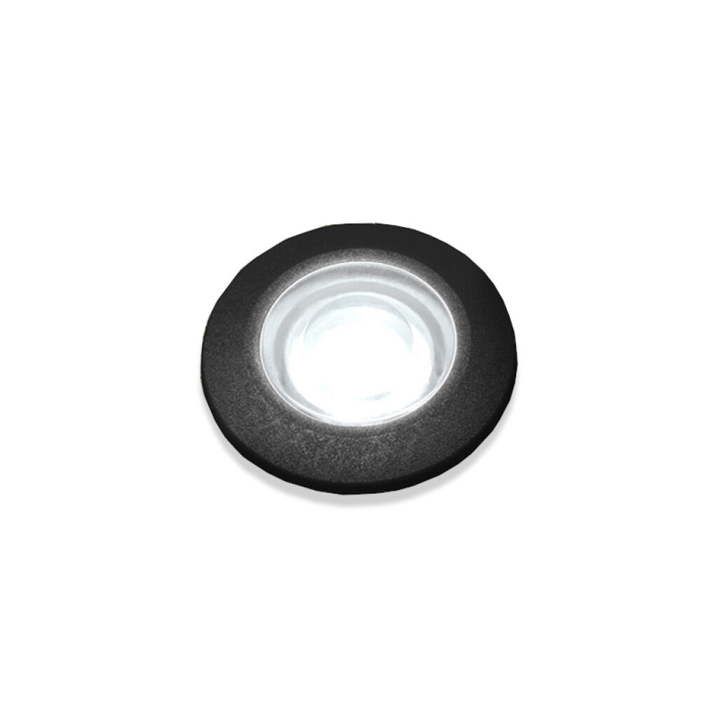 Luminaria de embutir LED piso negra IP67 Ø50mm - FL0940