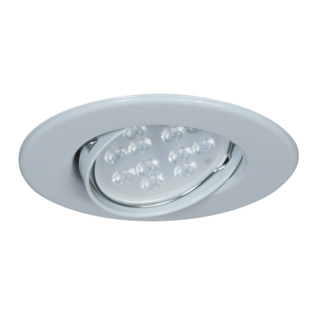 Luminaria de embutir redonda móvil blanca Ø93mm - JU0136
