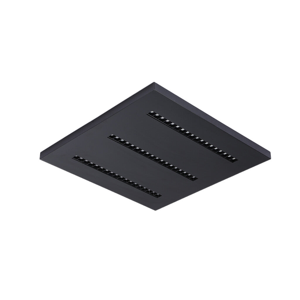 Luminaria embutir cuadrada LED negro 48W cálida - IX4620