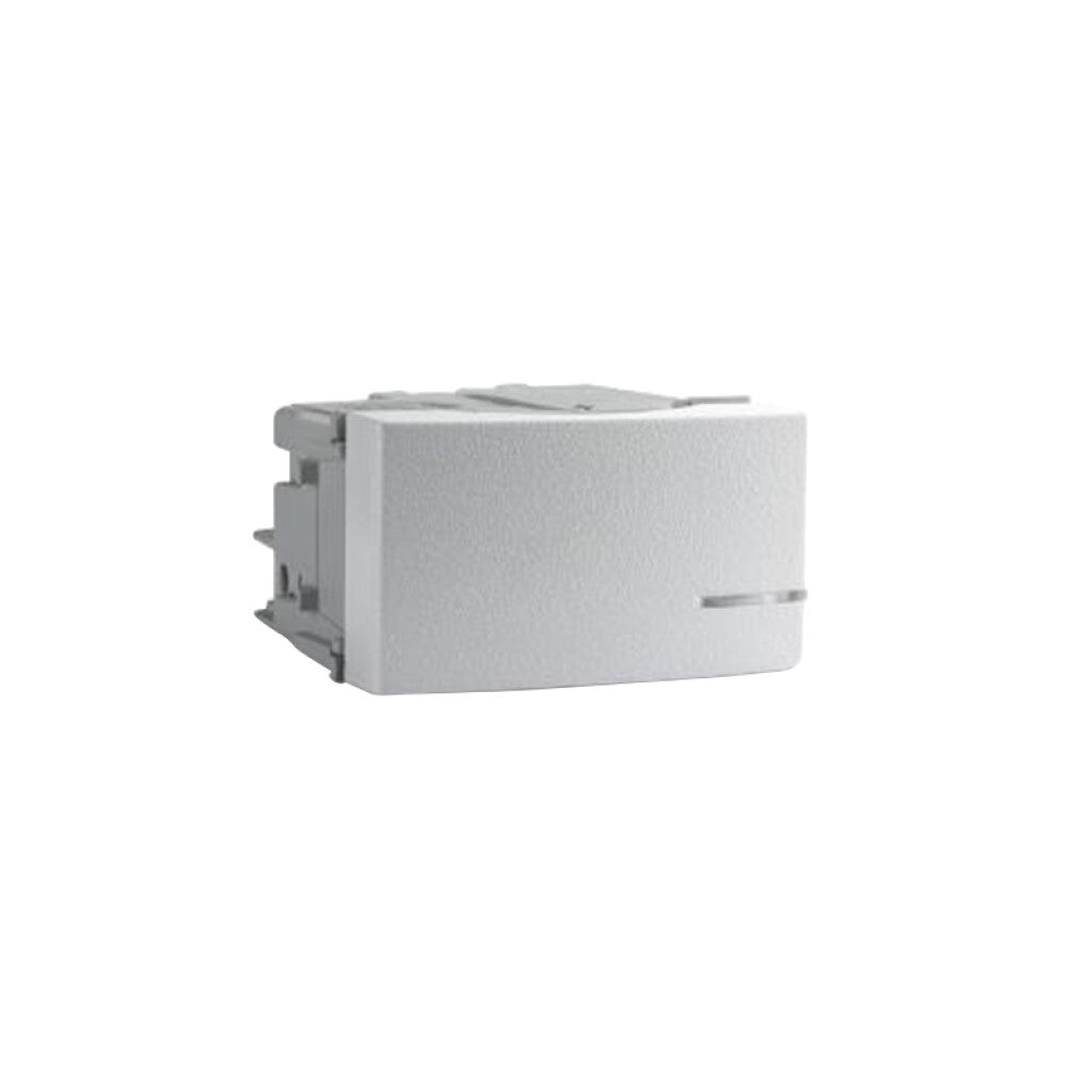 Mód. pulsador unip. tecla elevada blanco 16A 250V - RO1342