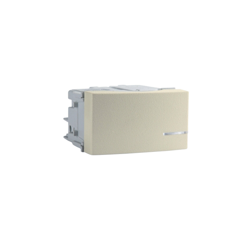 Mód. pulsador unipolar gris 16A 250V en blister - RO1344