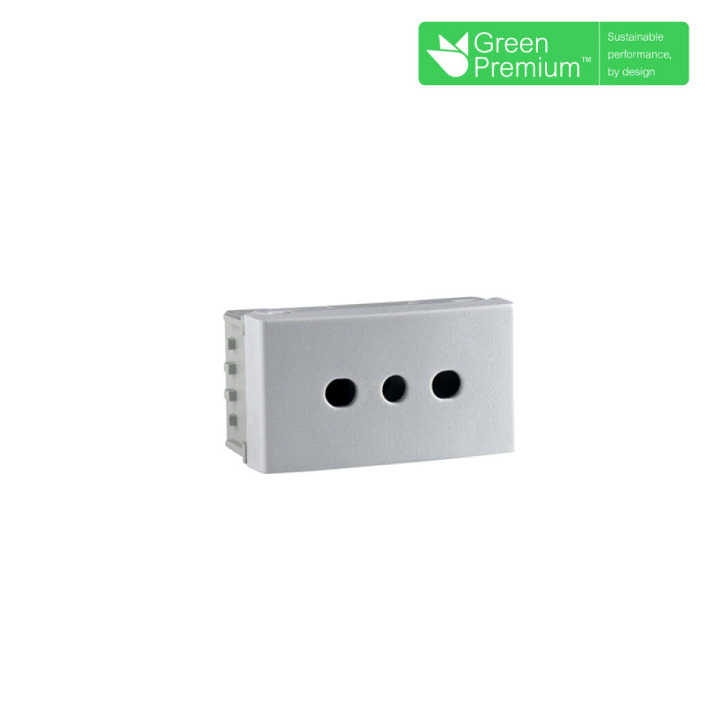 Mód. t/cte. 3 en línea c/t. 10A 250V gris - RO1800X