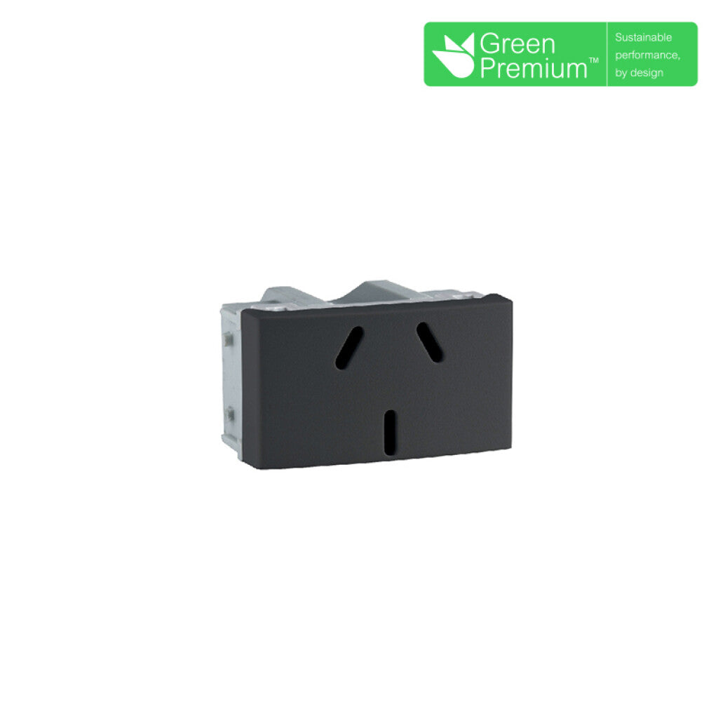 Mód. t/cte. standard c/tierra (1M) 10A 250V gris - RO1828