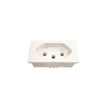 Mód. t/cte. tipo brasilero 2P+T 10A Reggio blanco - M46208