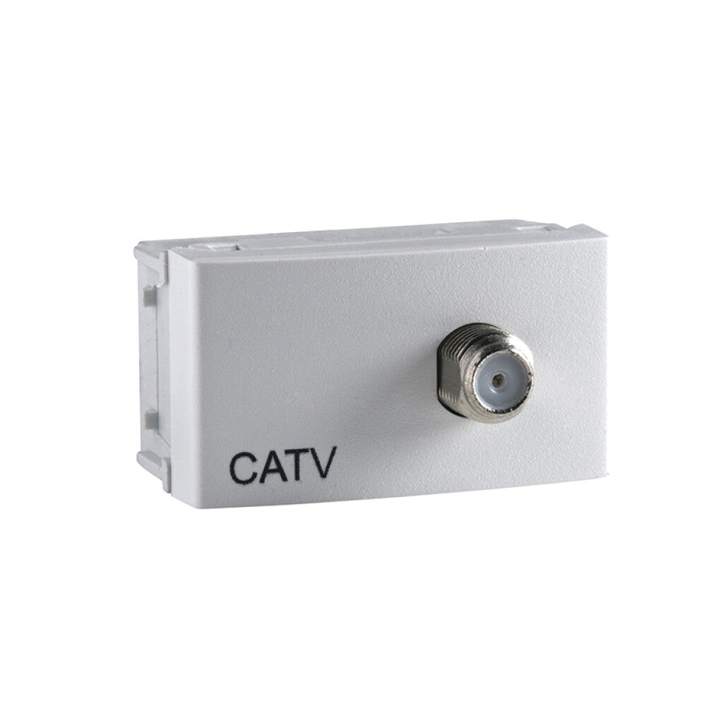 Mód. toma CATV pasante blanco en blister - RO2036