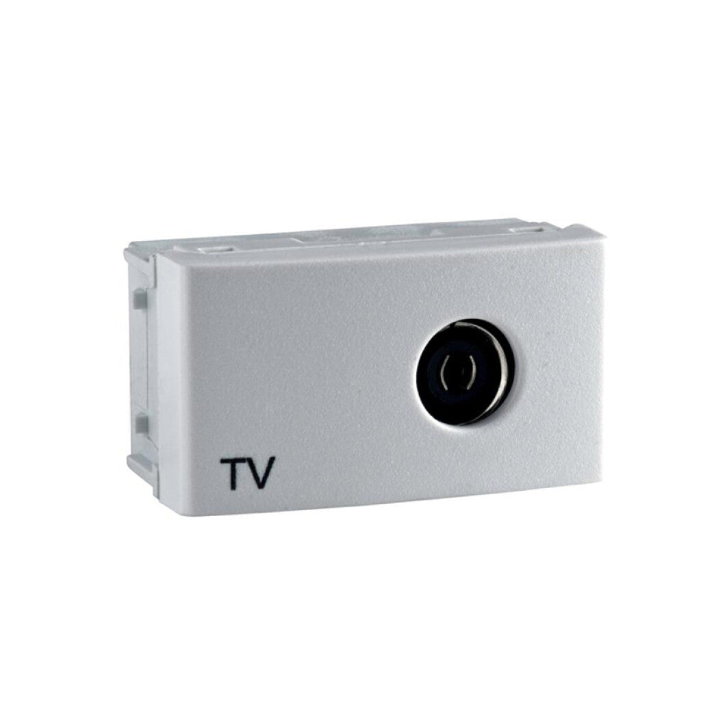 Mód. toma TV pasante blanco en blister - RO2030