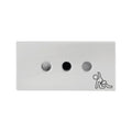 Mód. tomacorriente 3 en línea c/ seg.blanco Reggio - M46242