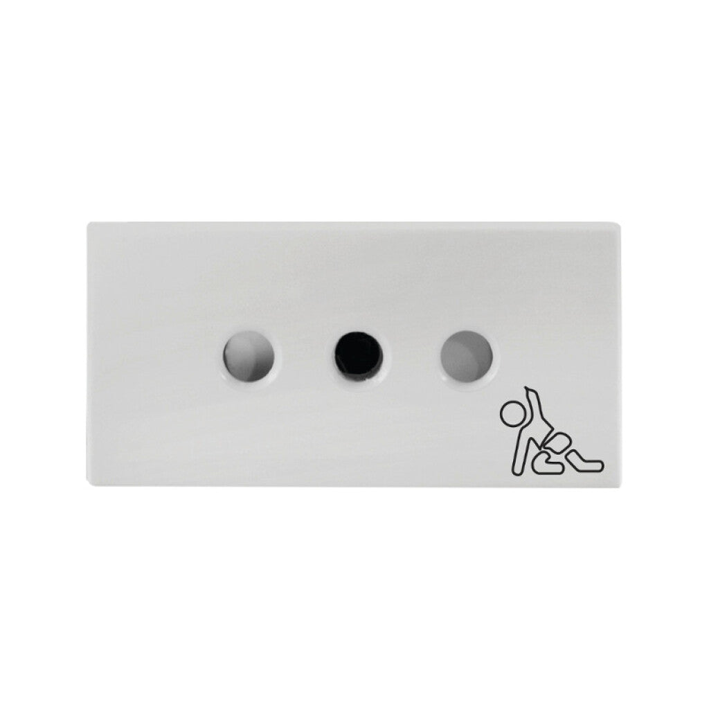 Mód. tomacorriente 3 en línea c/ seg.blanco Reggio - M46242