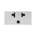 Mód. tomacorriente euroamericano c/t blanco Reggio - M46262