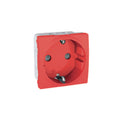 Mód. tomacorriente schuko 16A 250V rojo - AE4244