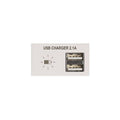 Módulo cargador p/2 USB 2,1A Duomo blanco - C57928