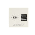 Módulo cargador p/2 USB 2,1A Presta marfil - C51622