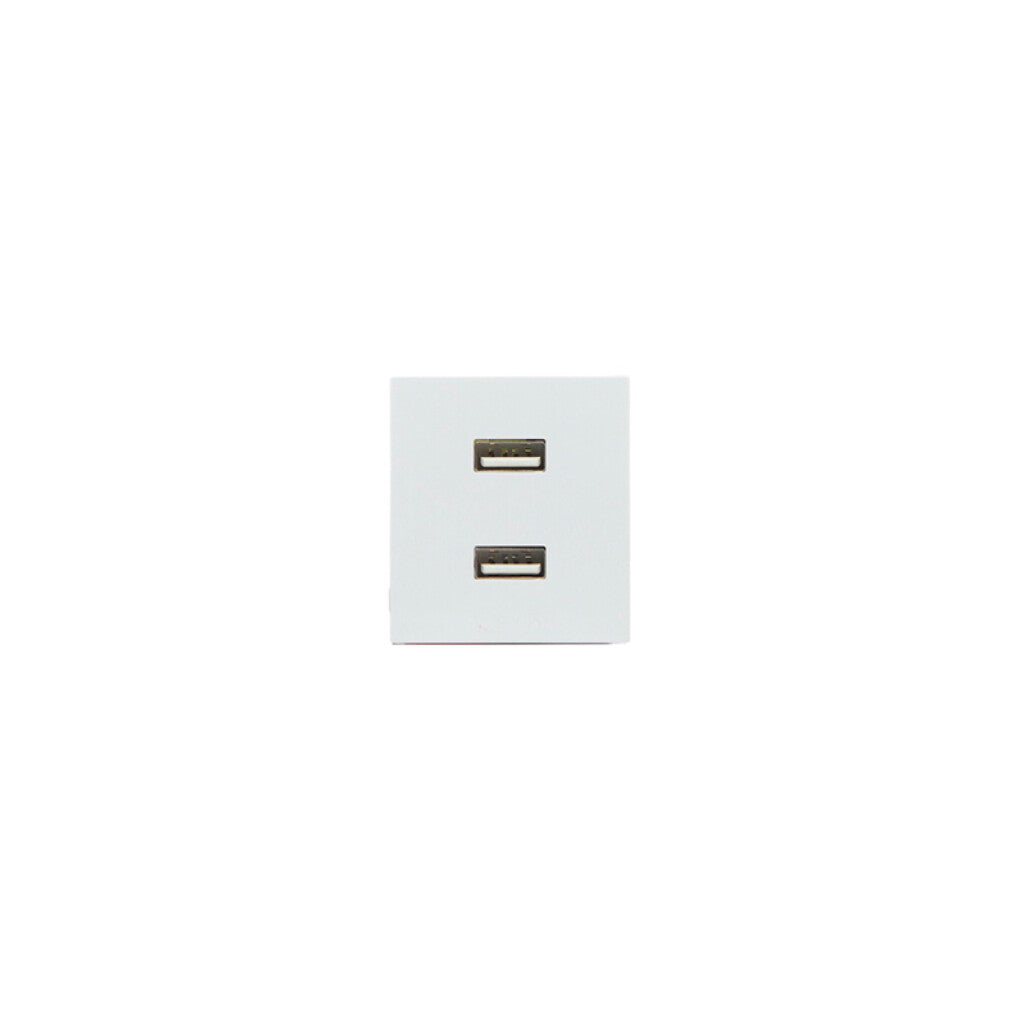 Módulo cargador para dos USB 3,1A blanco puro Sica - SK3189