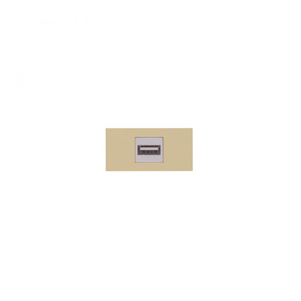 Módulo cargador USB-A 2,4A marfil - Reggio - M46282N