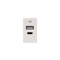 Módulo cargador USB A+C 3A 1 blanco - C57930