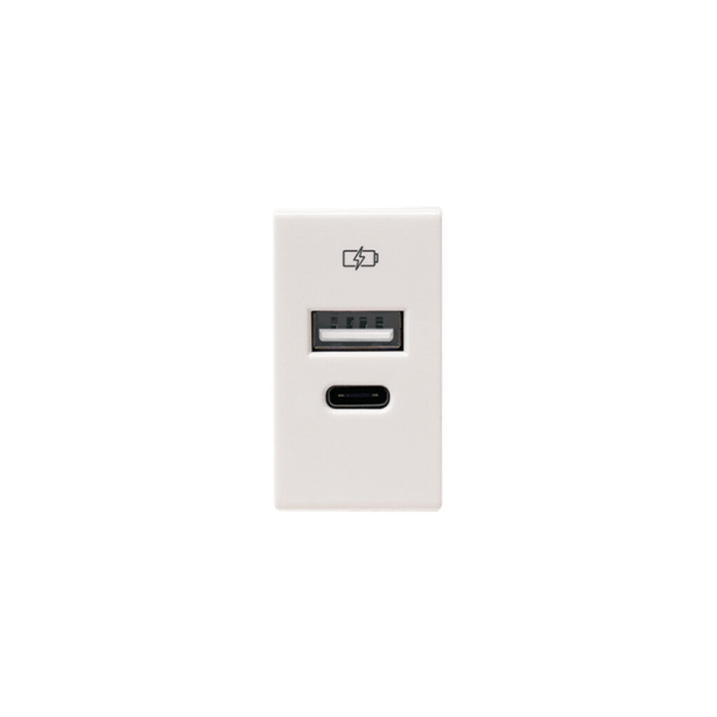Módulo cargador USB A+C 3A 1 blanco - C57930