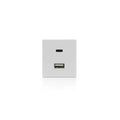Módulo cargador USB A + C blanco puro - SK3191