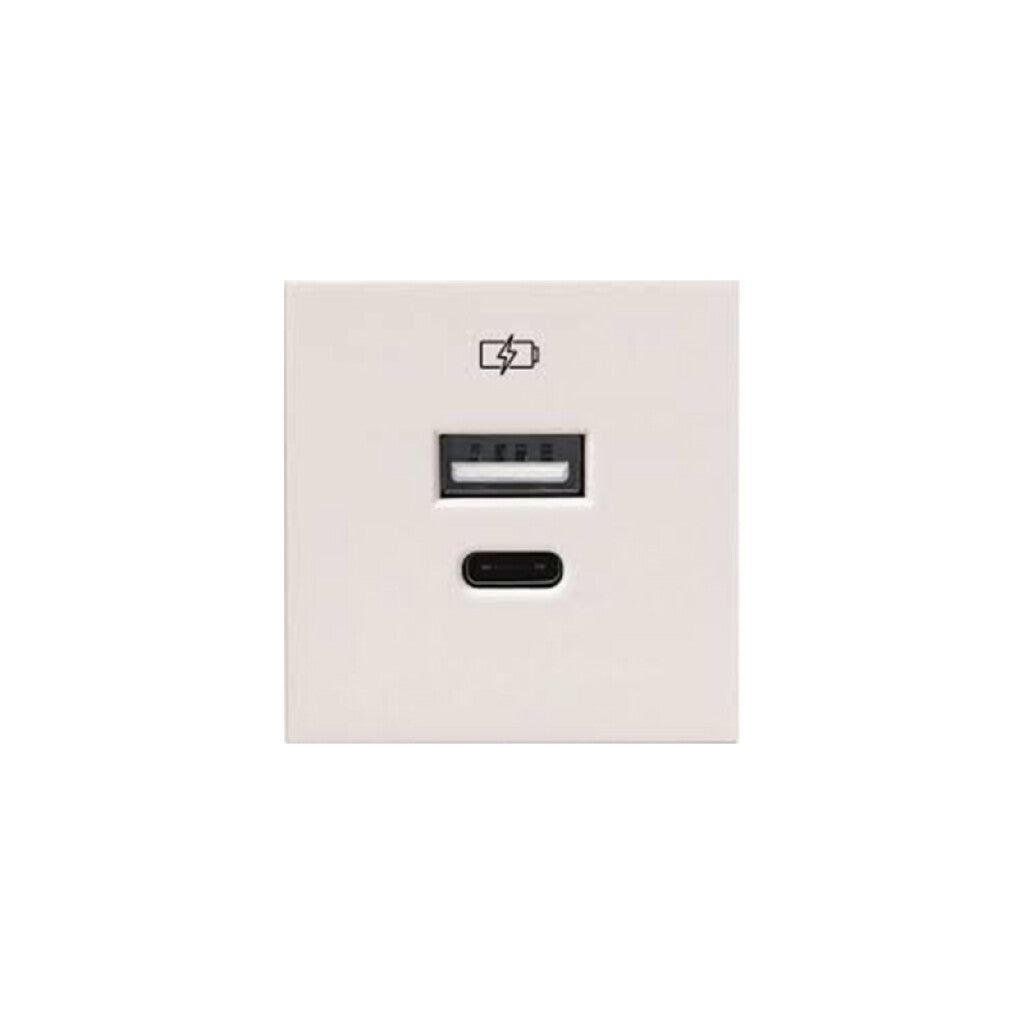 Módulo cargador USB-A USB-C - Presta Pro blanco - C51535
