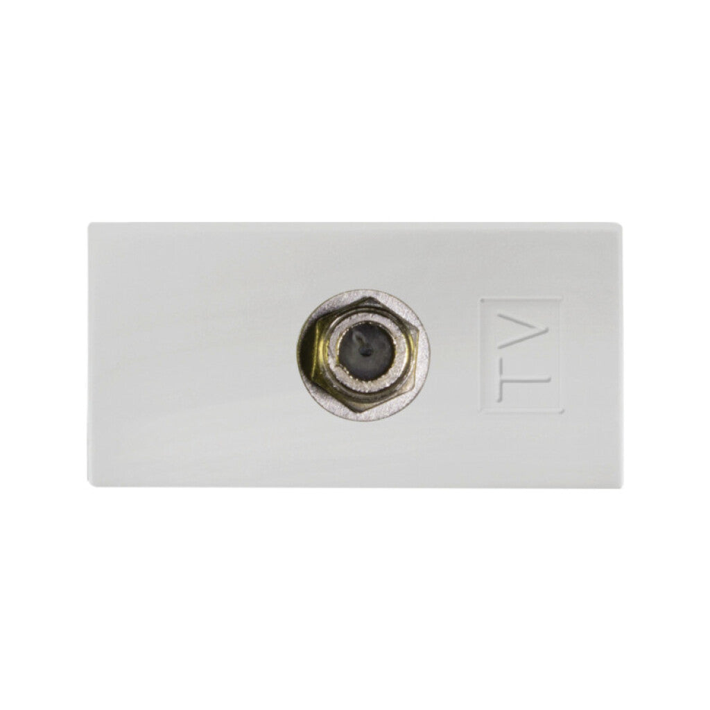 Módulo para TV coaxial 75 Ohms blanco - Reggio - M46220