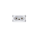 Módulo toma 2P+T Brasil tierra desplazada blanco - M48258