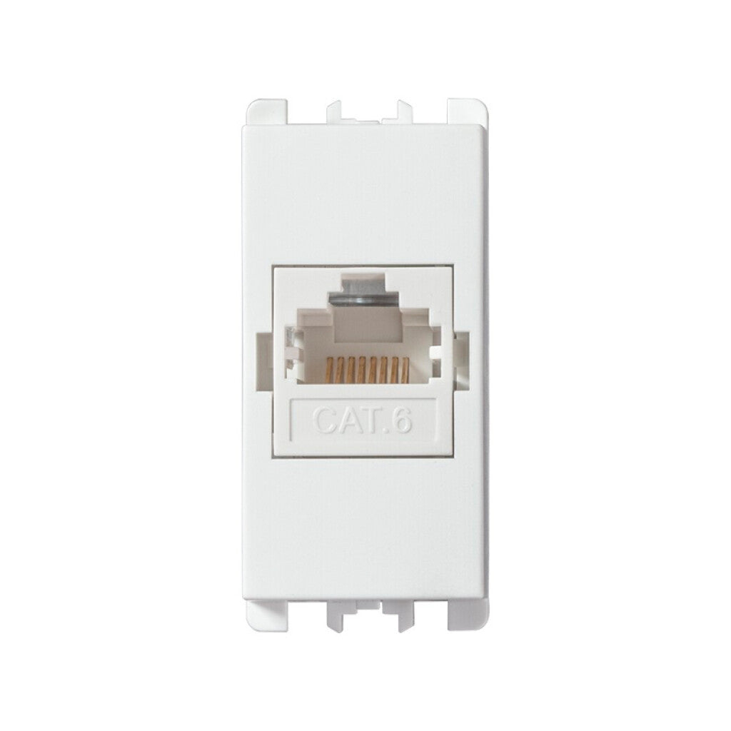 Módulo toma p/datos RJ45 6E - Presta blanco - C51528