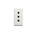 Módulo tomacorriente 3 en línea blanco - GC0201