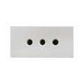 Módulo tomacorriente 3 en línea blanco - Reggio - M46202