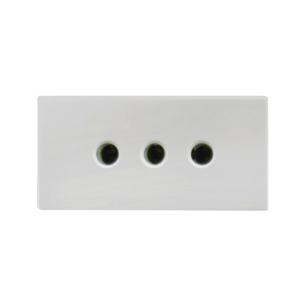 Módulo tomacorriente 3 en línea blanco - Reggio - M46202