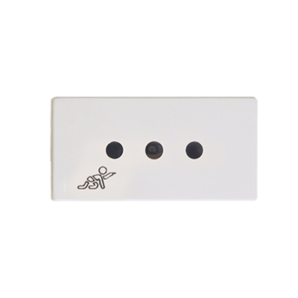 Módulo tomacorriente entrada lateral-Presta blanco - C51203