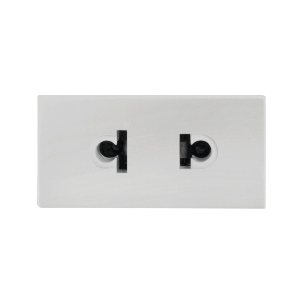 Módulo tomacorriente euroamericano blanco - Reggio - M46214