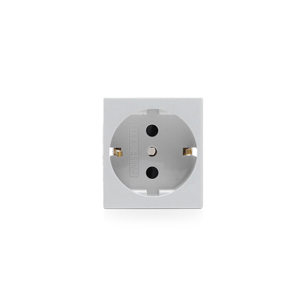 Módulo tomacorriente schuko 16A 250V blanco puro - SK3182