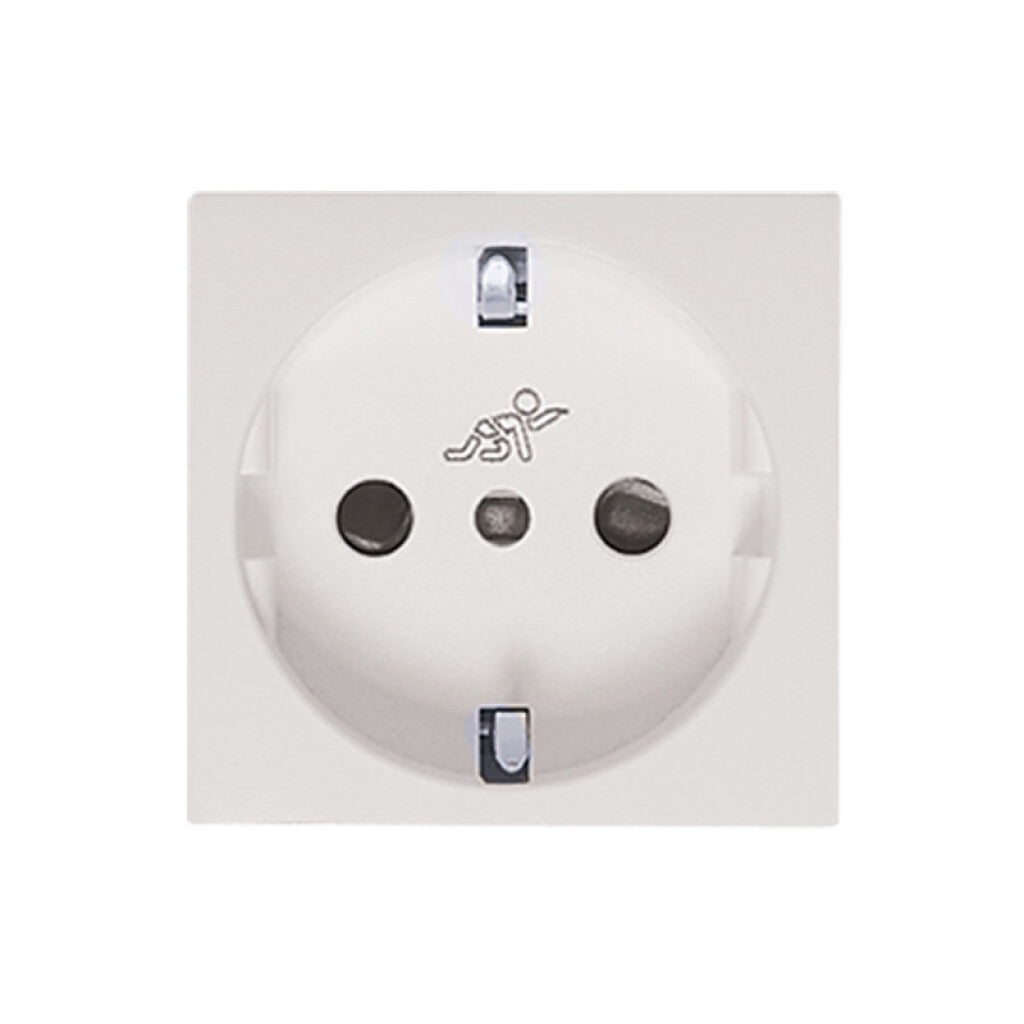 Módulo tomacorriente schuko 16A - Presta blanco - C51206