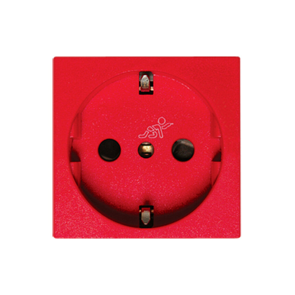 Módulo tomacorriente schuko rojo 16A - Presta - C51208