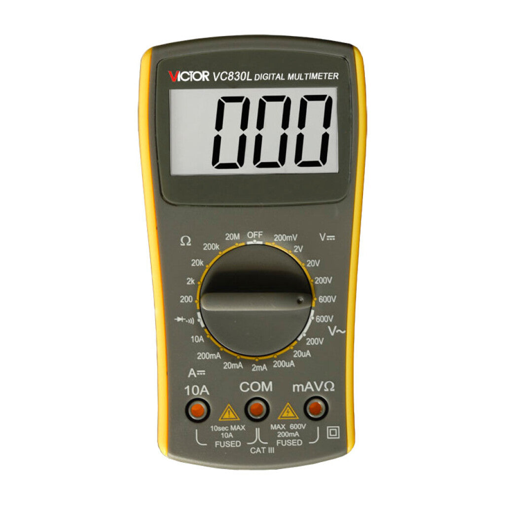 Multímetro digital 600V AC/DC, OHM, diodo VC830L - VC0830