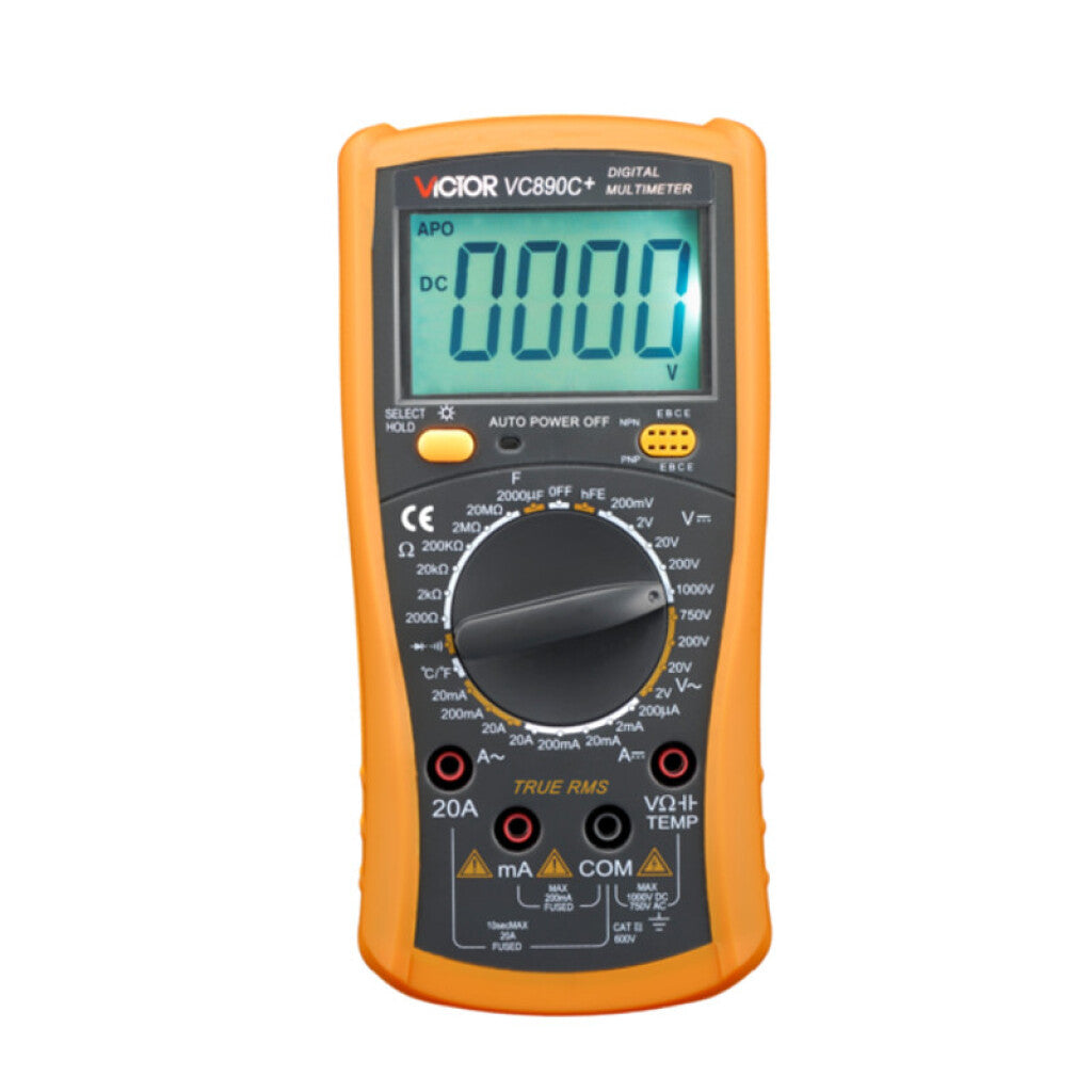 Multímetro digital T-RMS 20A VAC-DC, OHM, VC890C+ - VC0890