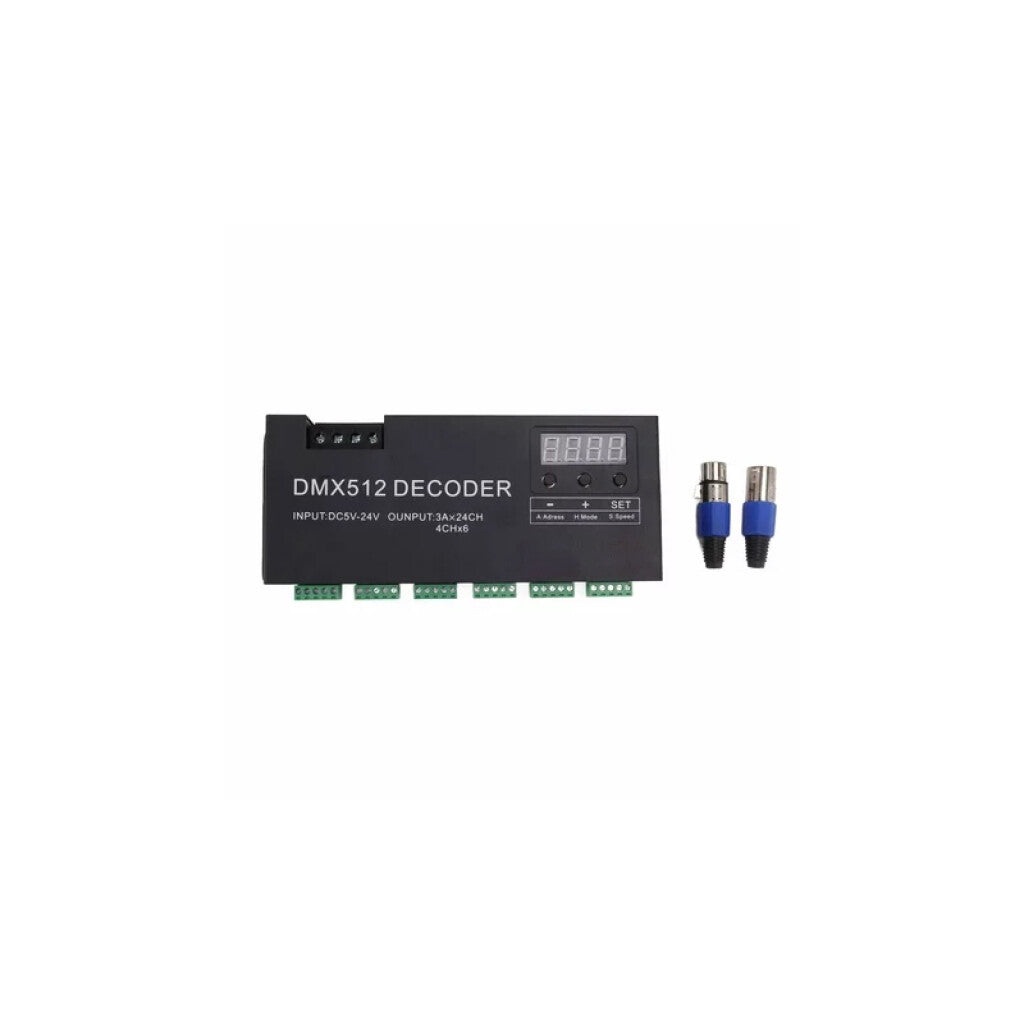 Pasarela-decodificador de RGBW a DMX 24CH 3A 24V - IX4498