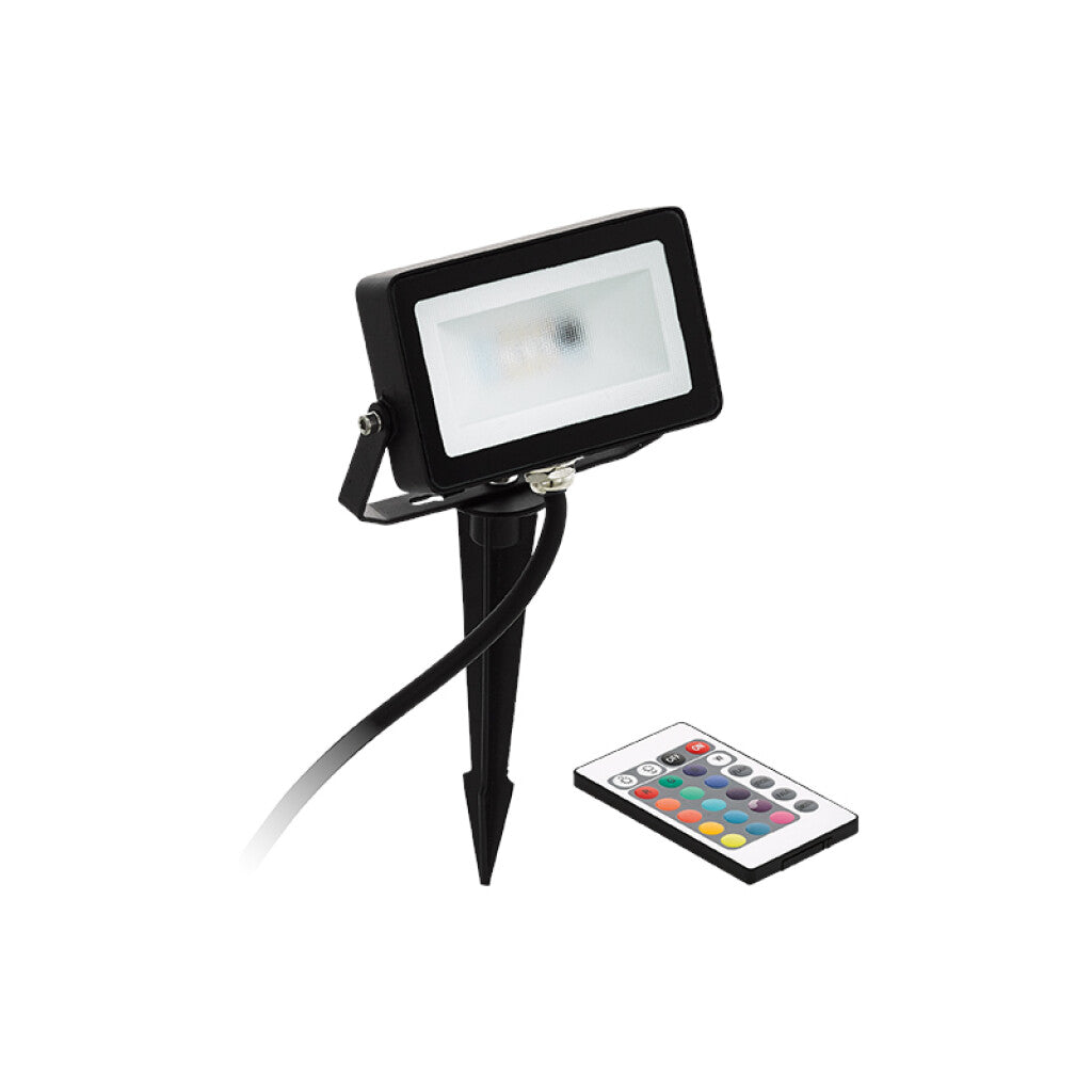 Pincho LED negro 10W 3000K IP44 control RGB FAEDO - EG3340