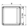 Piso p/tablero c/1 entrada p/cables 800x800mm - MG1838