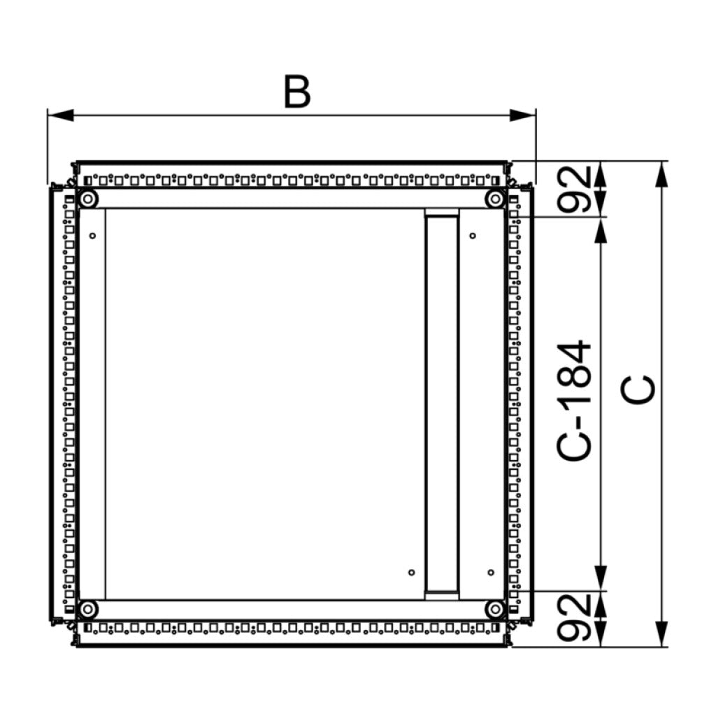 Piso p/tablero c/1 entrada p/cables 800x800mm - MG1838