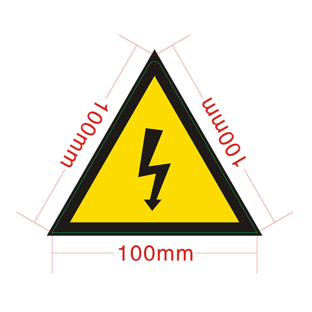 Placa adhesiva p/tablero señal rayo 10 x 10 cm. - WI2810