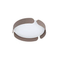 Plafón LED acero marrón 20W cálida Ø370 VALCASOTTO - EG3502