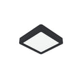 Plafón LED cuadrado acero negro 16X16cm FUEVA5 - EG3453