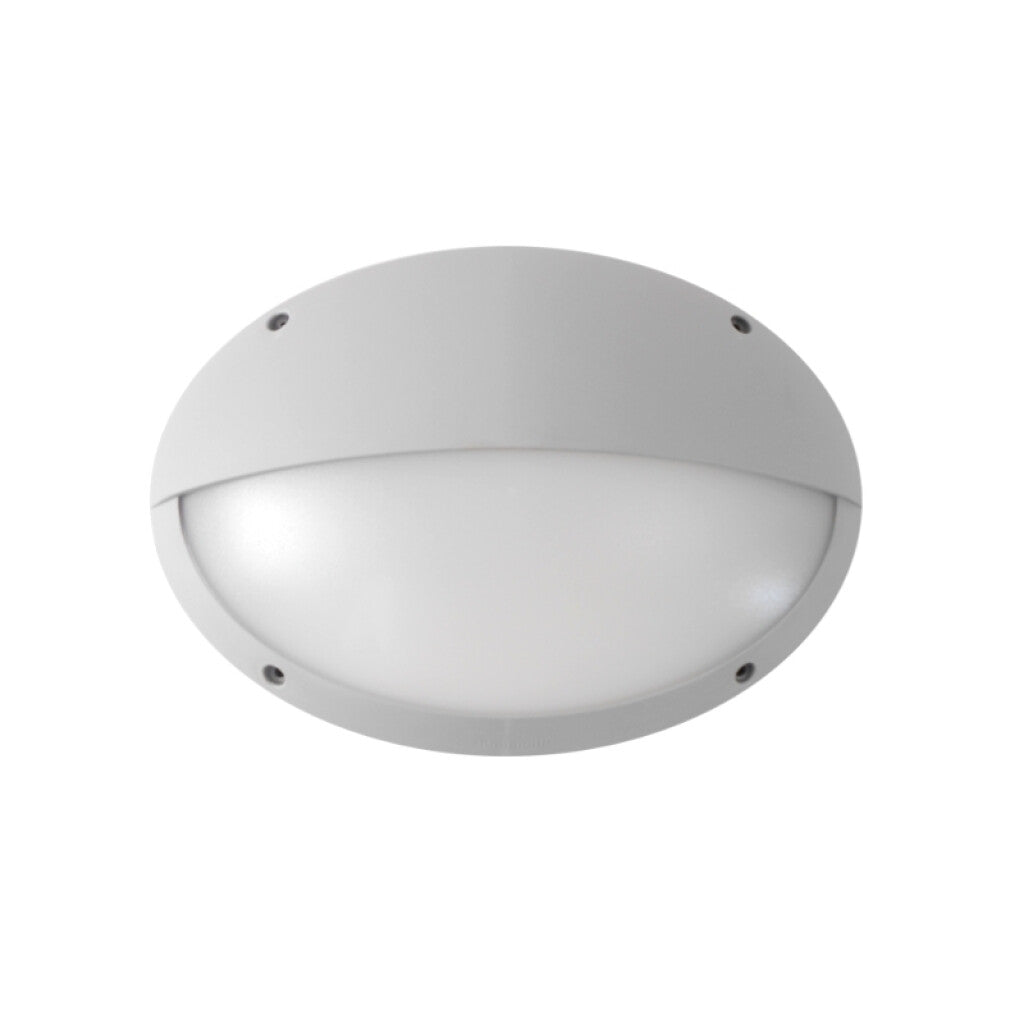 Plafón LED oval gris IP66 E27 330x230mm MADDI-HL - FL0470X