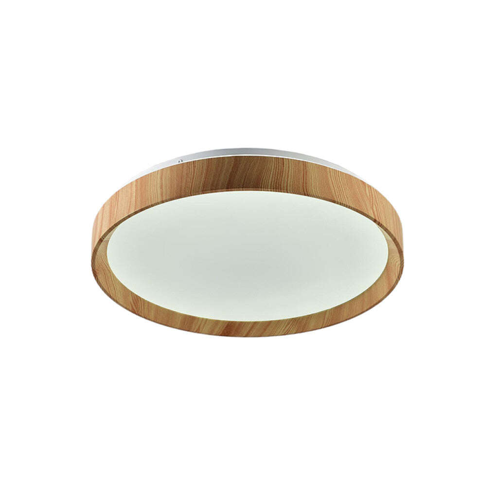 Plafón LED red. madera 32W 2 tonos Ø50cm dimerizable VK-BORE - VK0008