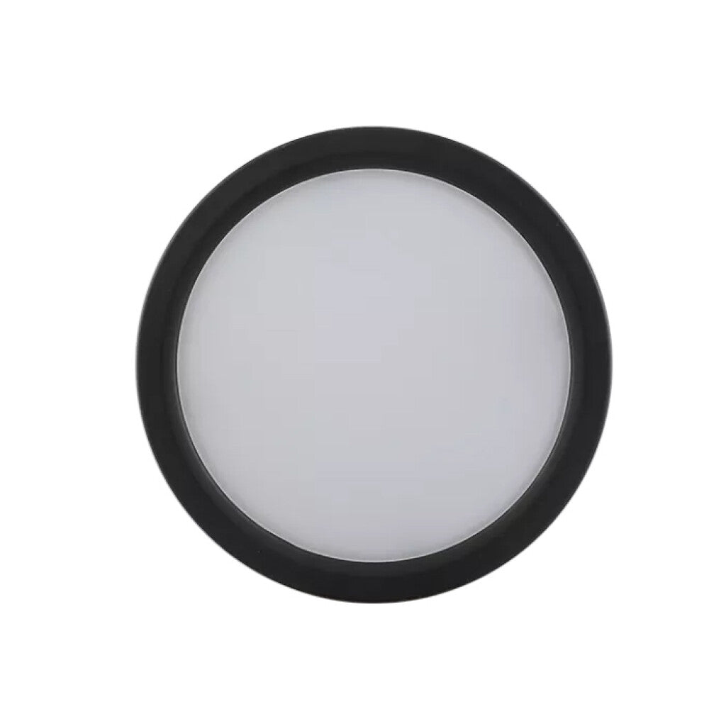 Plafón LED redondo 18W negro, luz neutra Ø200mm - NV2125