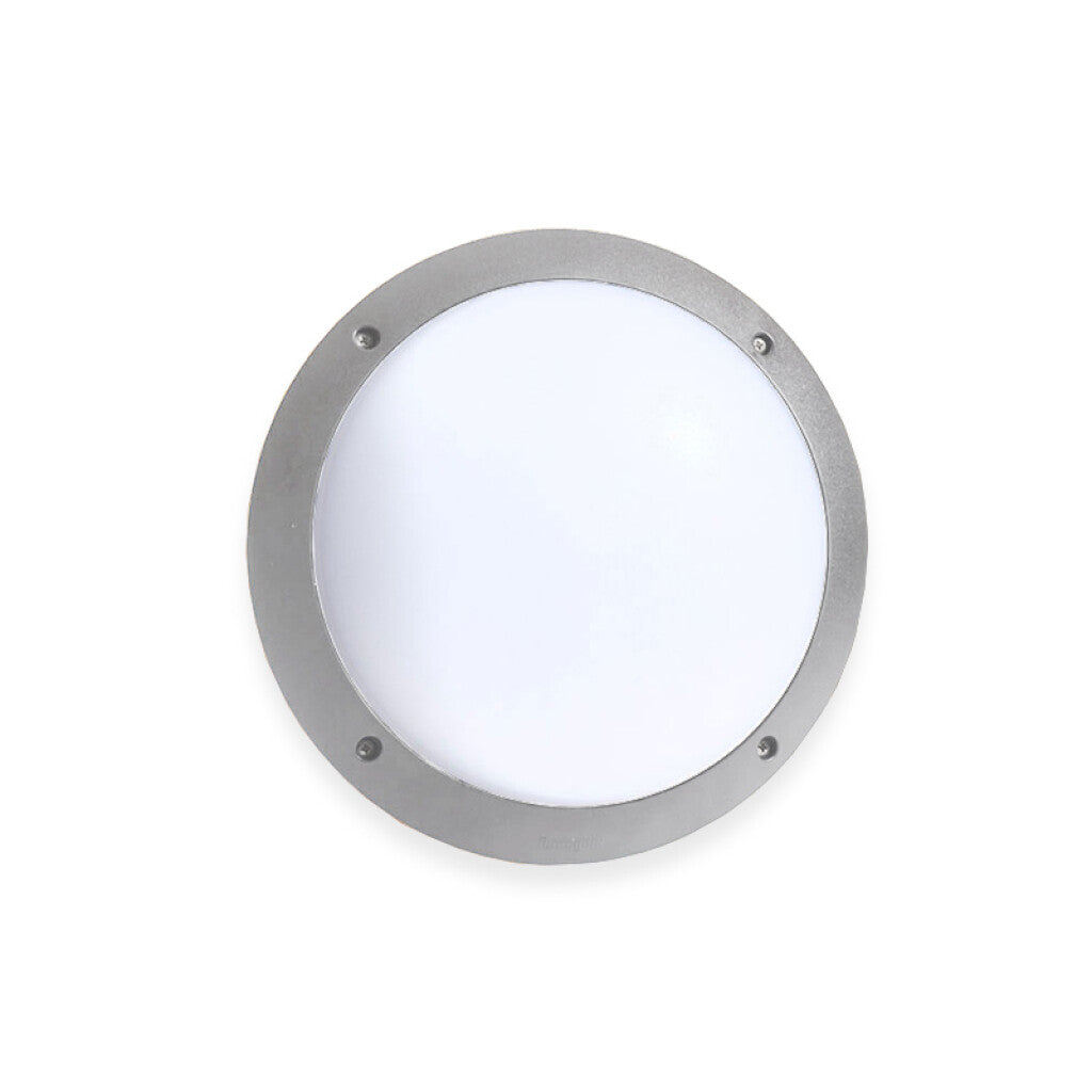 Plafón LED redondo gris IP66 E27 Ø300mm LUCIA 1R3 - FL0405